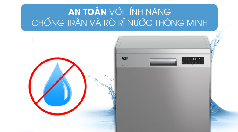 Máy rửa bát độc lập có sấy Beko DFN28422X