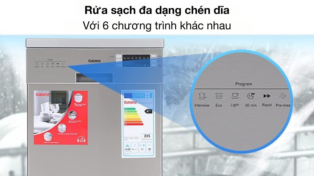 Máy rửa chén độc lập Galanz W45A3A401S-0E1(SS)