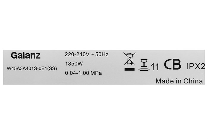 Máy rửa chén độc lập Galanz W45A3A401S-0E1(SS) Màu Bạc Inox