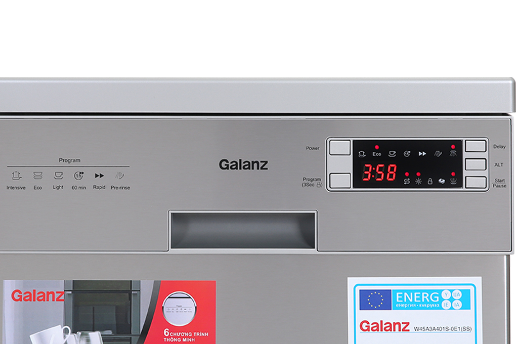 Siêu thị máy rửa chén độc lập có sấy Galanz W45A3A401S-0E1(SS)