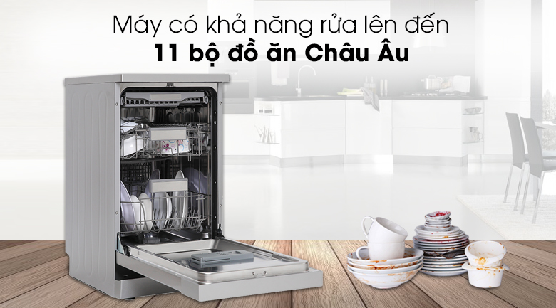 Máy rửa chén Galanz W45A3A401M-0E1 1850W - Rửa được 11 bộ đồ ăn châu Ấu