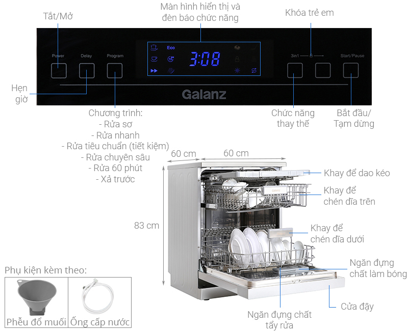 Máy rửa chén độc lập Galanz W60B1A401M-AE5(SS)