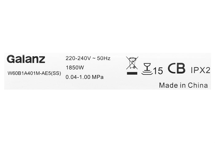 Máy rửa chén độc lập Galanz W60B1A401M-AE5(SS) Màu Bạc Inox