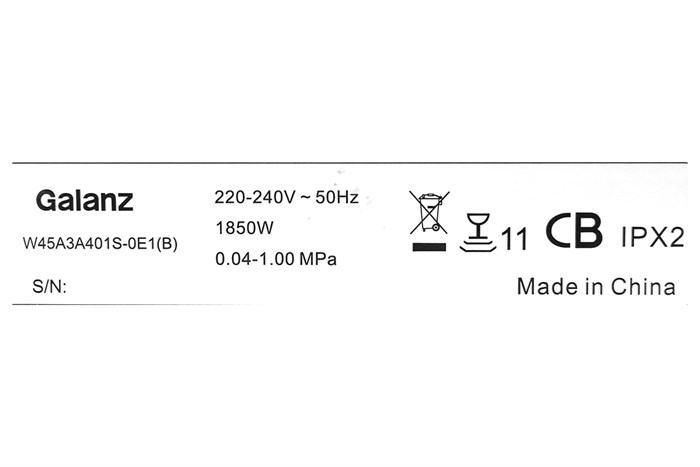 Máy rửa chén độc lập Galanz W45A3A401S-0E1(B) Màu Đen