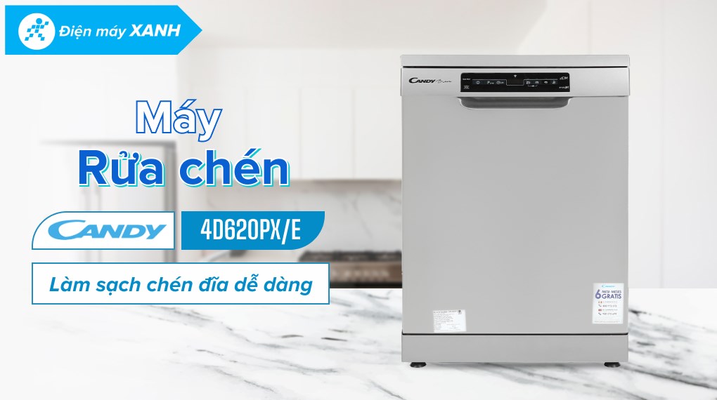 Máy rửa chén độc lập Candy CDPN 4D620PX/E