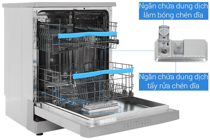 Máy rửa chén độc lập Candy CDPN 4D620PX/E Màu Inox