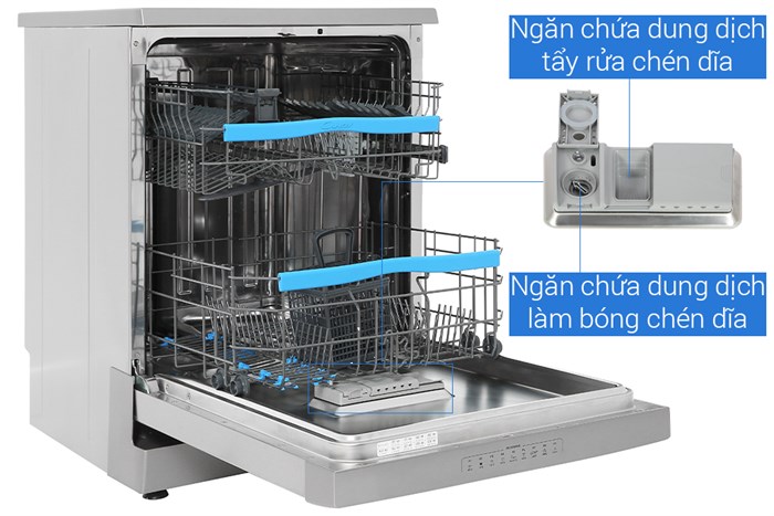 Máy rửa chén độc lập Candy CDPN 4D620PX/E Màu Inox