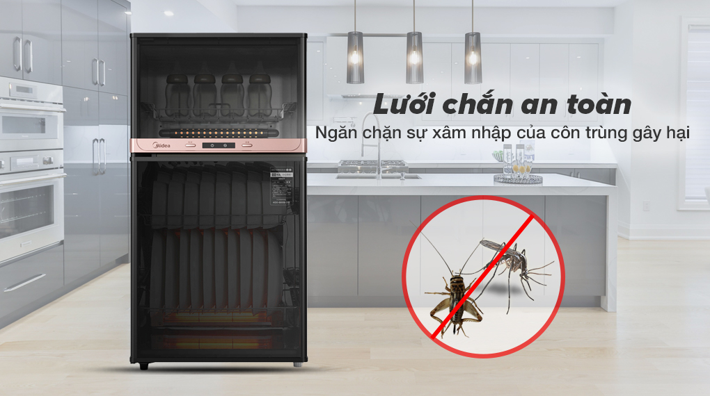 Lưới chắn an toàn - Máy sấy chén Midea MXV-ZLP80XC65-R 750W