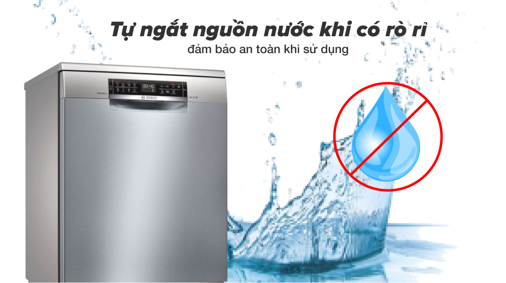 Máy rửa chén độc lập Bosch SMS6ECI93E - Aquastop