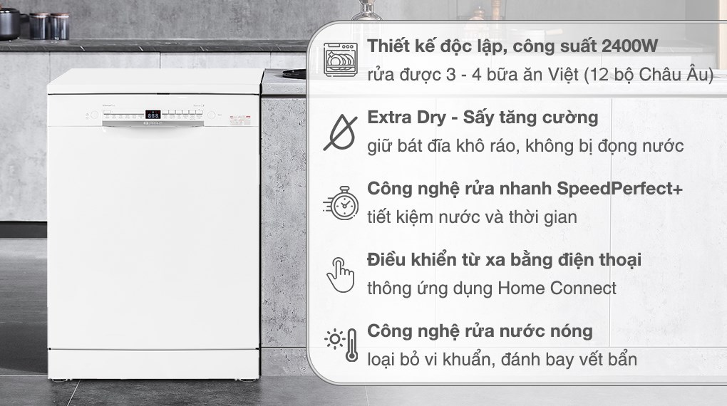 Máy rửa chén độc lập Bosch SMS2IVW01P
