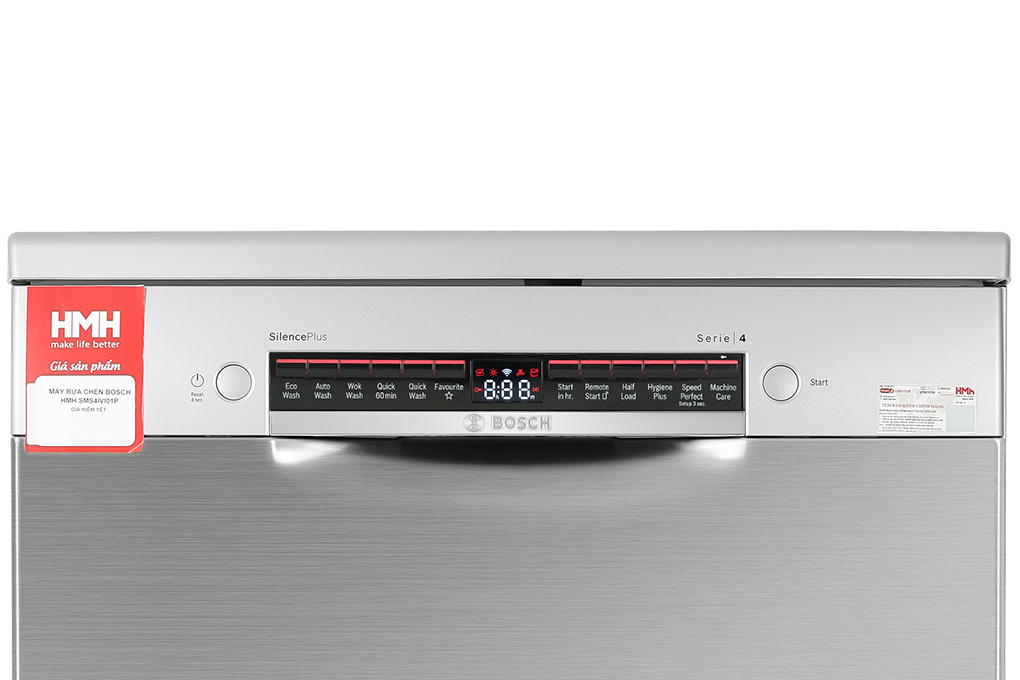 Máy rửa chén độc lập Bosch SMS4IVI01P Màu Bạc