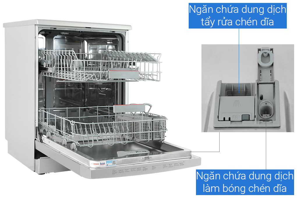Máy rửa chén độc lập Bosch SMS4IVI01P Màu Bạc