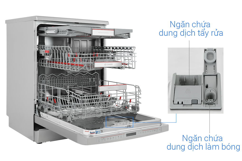 Máy rửa chén độc lập Bosch SMS8YCI01E Màu Bạc