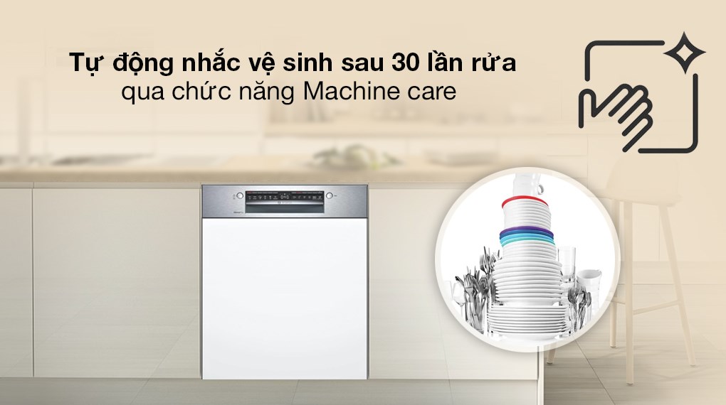 Máy rửa chén bán âm Bosch SMI4HCS48E
