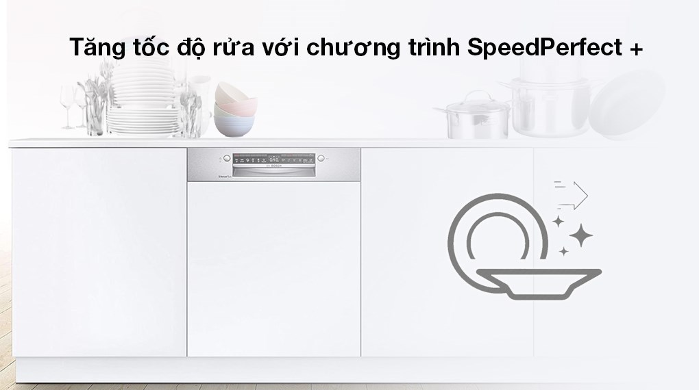 Máy rửa chén bán âm Bosch SMI4HCS48E