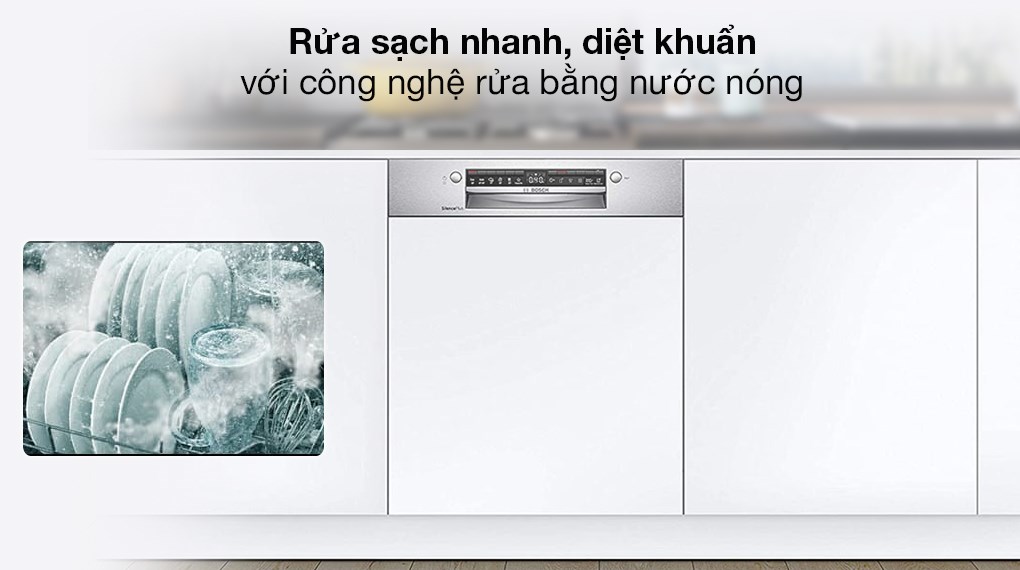 Máy rửa chén bán âm Bosch SMI4HCS48E