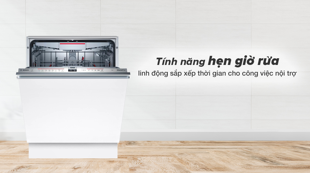 Máy rửa chén âm toàn phần Bosch SMV6ZCX42E - chức năng hẹn giờ rửa