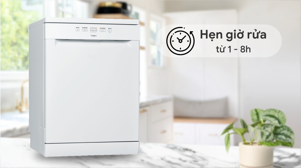 Máy rửa bát độc lập Whirlpool WFE 2B19 - Hẹn giờ rửa