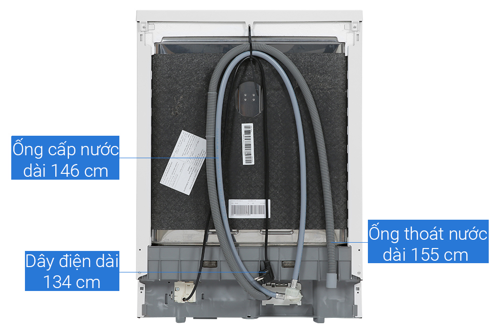 Máy rửa chén độc lập Whirlpool WFE 2B19 Màu Trắng