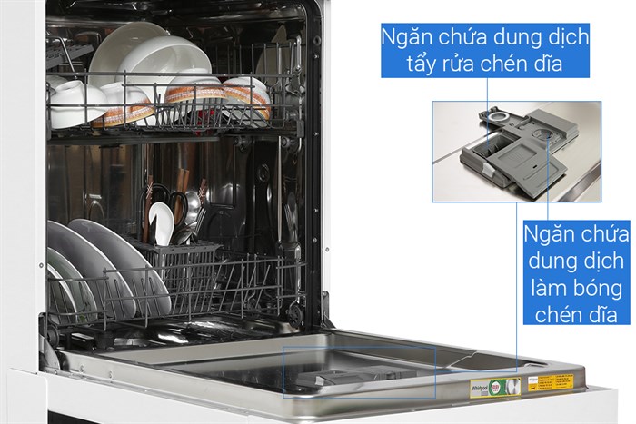 Máy rửa chén độc lập Whirlpool WFE 2B19 Màu Trắng