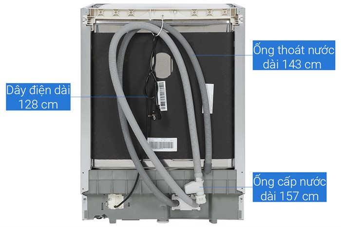 Máy rửa chén âm tủ Whirlpool WIO 3T133P Màu Trắng