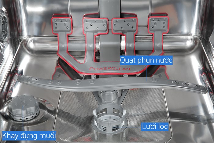 Máy rửa chén âm tủ Whirlpool WIO 3T133P Màu Trắng