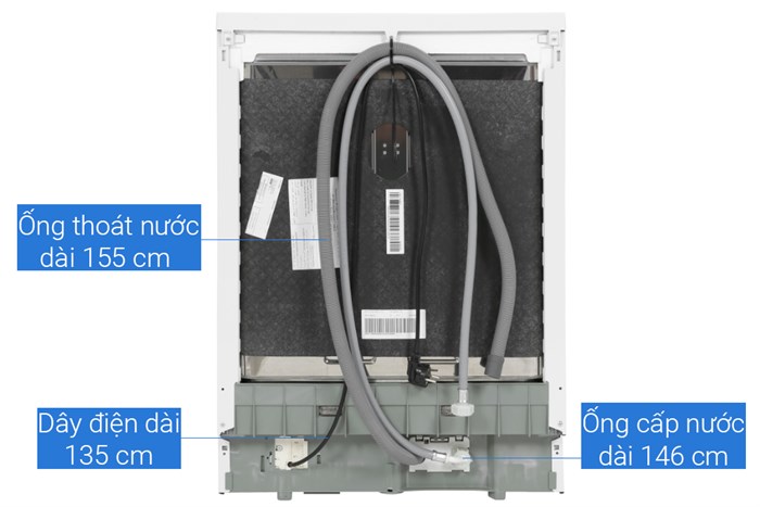 Máy rửa chén độc lập Whirlpool WFC 3C26P Màu Trắng