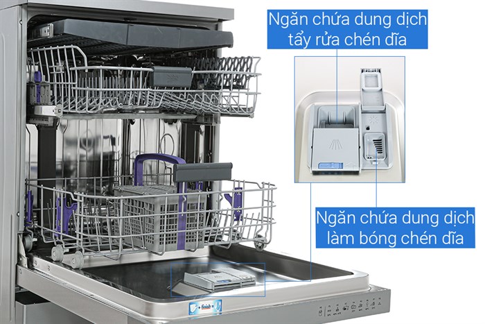 Máy rửa bát độc lập Beko DFN28424X Màu Bạc