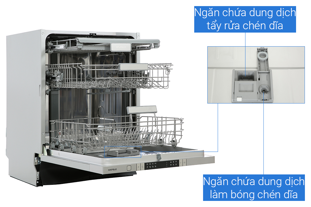 Máy rửa chén âm tủ Hafele HDW-FI60AB (538.21.330) Màu Xám
