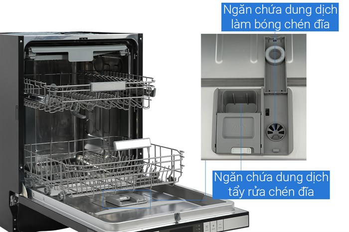 Máy rửa chén bán âm Hafele HDW-SI60AB (538.21.320) Màu Đen