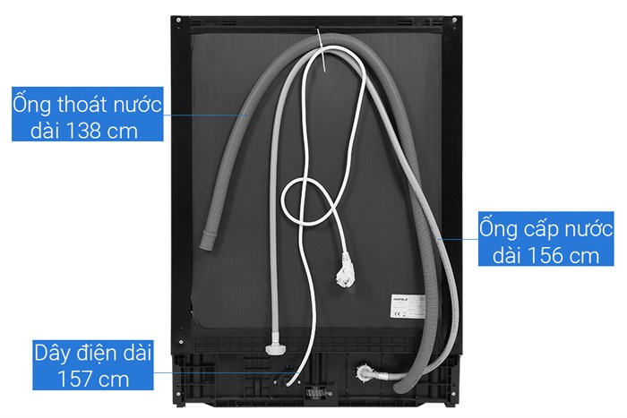 Máy rửa chén bán âm Hafele HDW-SI60AB (538.21.320) Màu Đen