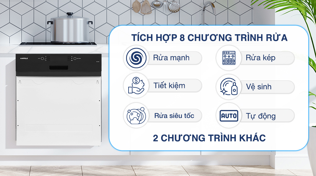 Máy rửa chén bán âm Hafele HDW-HI60B (533.23.210) - Chương trình rửa