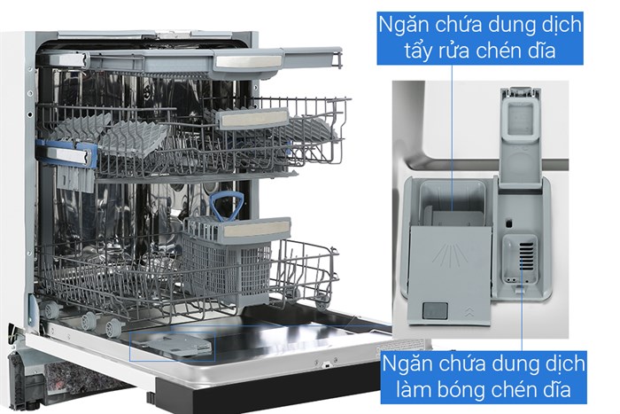 Máy rửa chén bán âm Hafele HDW-HI60B (533.23.210) Màu Đen