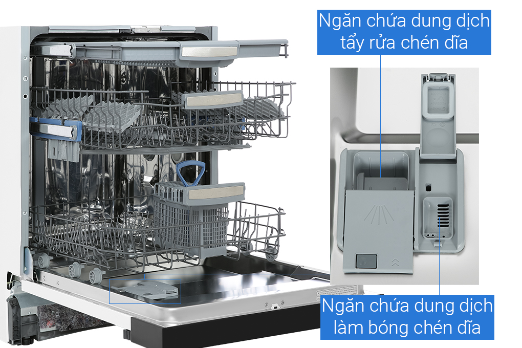 Máy rửa chén bán âm Hafele HDW-HI60B (533.23.210) Màu Đen