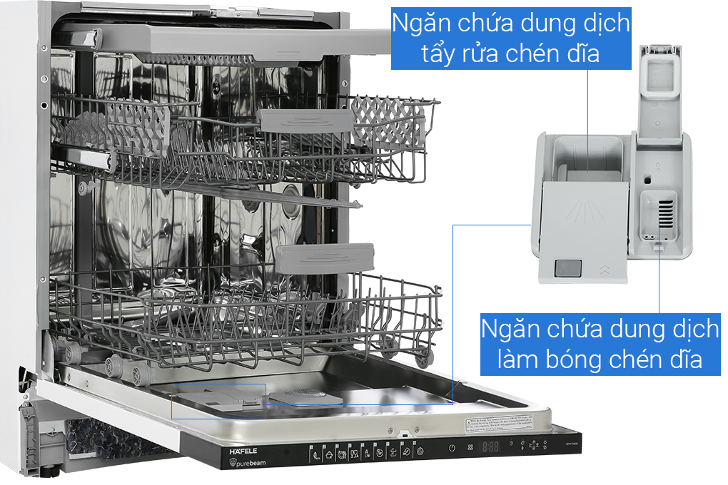 Máy rửa chén âm tủ Hafele HDW-FI60D (533.23.320) Màu Xám