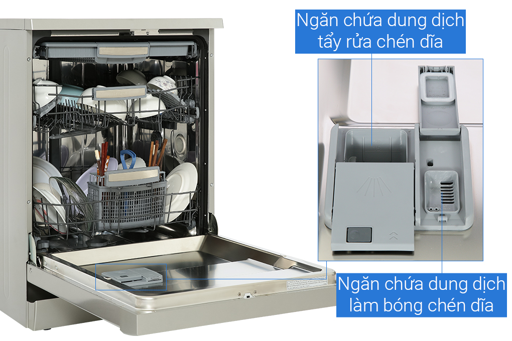 Máy rửa chén độc lập Hafele HDW F60C (533.23.200) Màu Trắng - Bạc