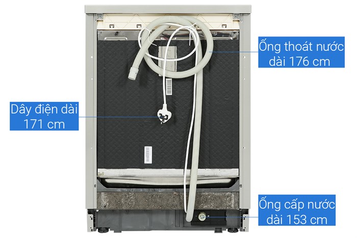 Máy rửa chén độc lập Hafele HDW F60C (533.23.200) Màu Trắng - Bạc