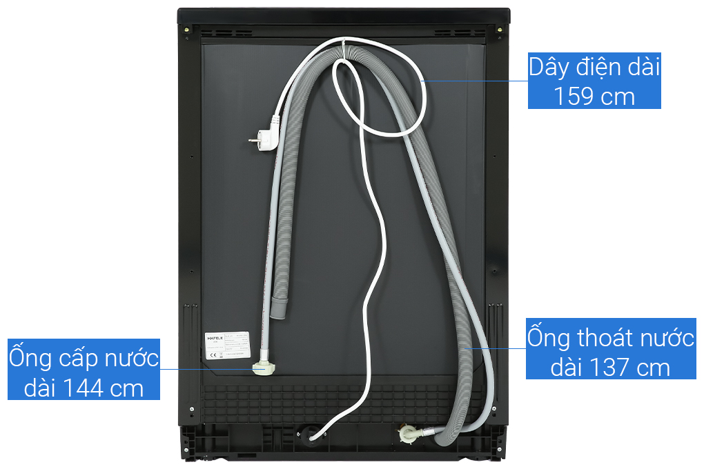 Máy rửa chén độc lập Hafele HDW-F60EB (538.21.310) Màu Đen