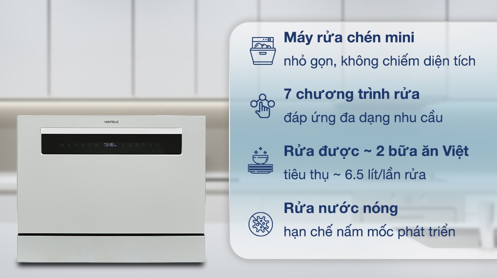 Máy rửa bát mini Hafele HDW-T50B (539.20.600)