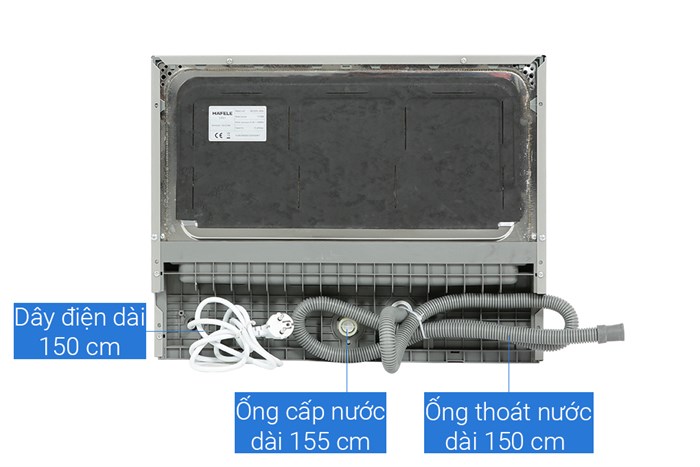 Máy rửa bát mini Hafele HDW-T50B (539.20.600) Màu Trắng - Bạc