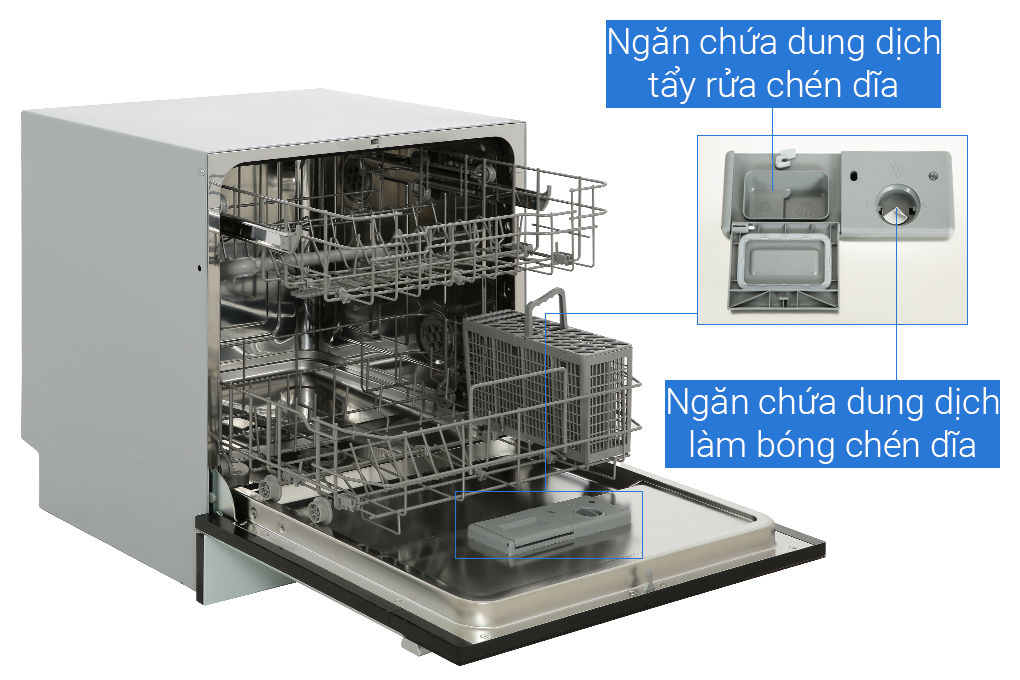 Máy rửa bát mini Galanz W8A2Q1-0E1(W) Màu Trắng