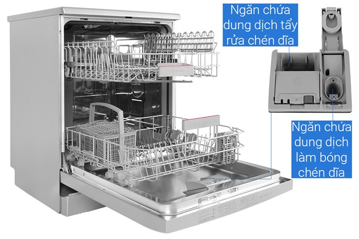 Máy rửa chén độc lập Bosch SMS46GI01P TGB Màu Xám