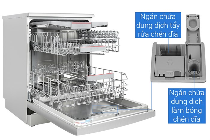 Máy rửa chén độc lập Bosch SMS4ECI14E Màu Bạc
