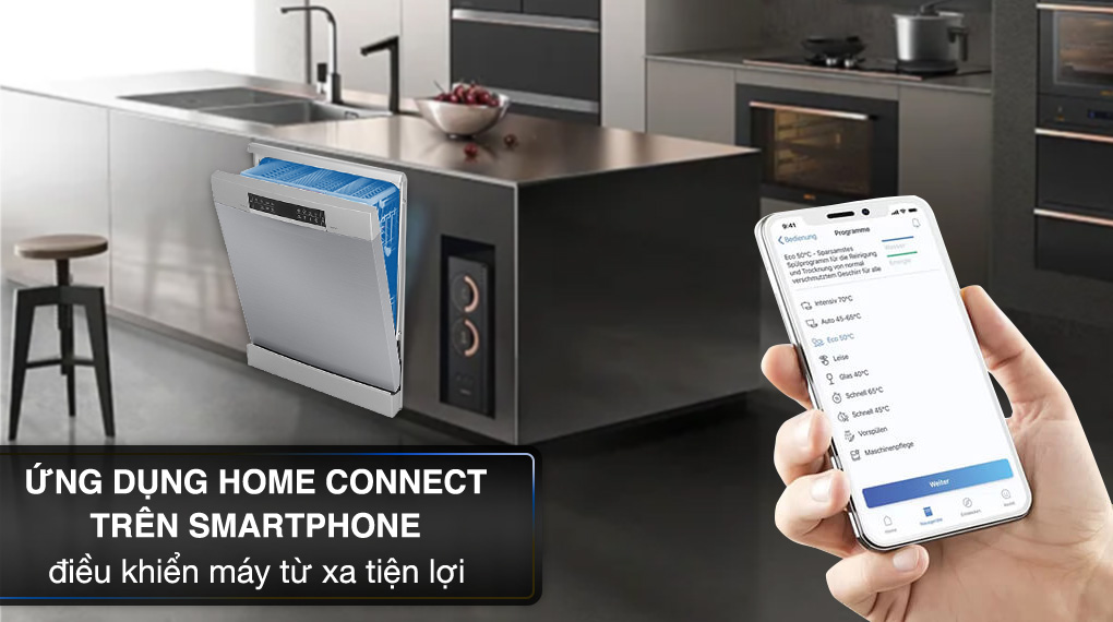 Home Connect Máy rửa chén độc lập Bosch SMS6ZCI49E