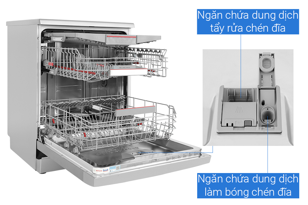 Máy rửa bát độc lập Bosch SMS6ZCI49E Màu Bạc