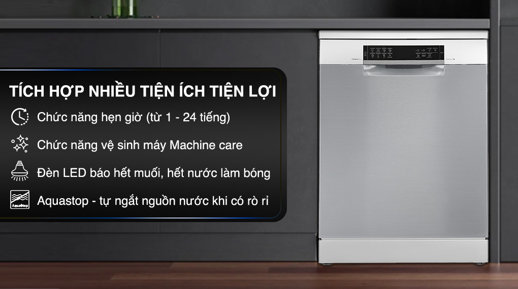 Tiện ích Máy rửa bát độc lập Bosch SMS6ZCI49E