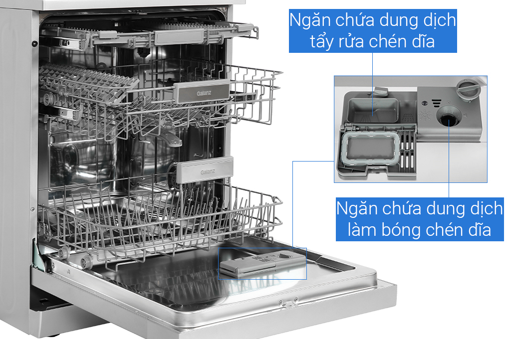 Máy rửa chén độc lập Galanz W60C3A401LQ2 Màu Bạc Inox