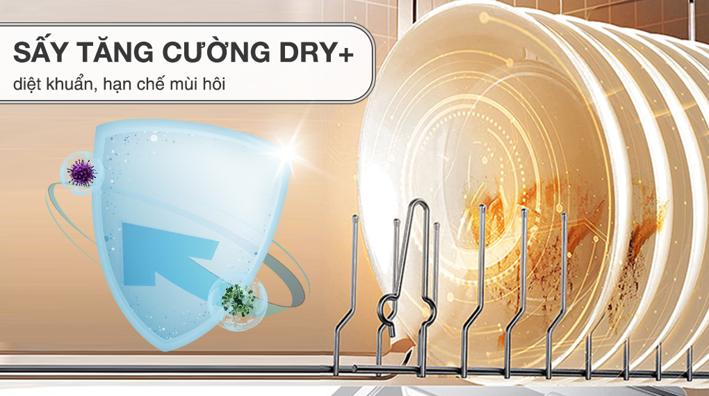 Sấy tăng cường Máy rửa chén độc lập Galanz GR12462T