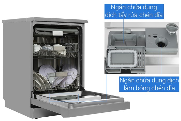Máy rửa chén độc lập Hafele HDW-F60E (538.21.200) Màu Bạc Inox