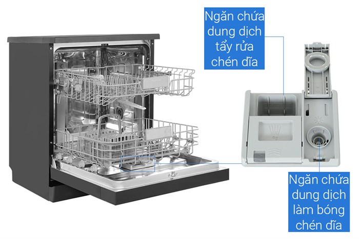 Máy rửa chén độc lập Nagakawa NK13D02M Màu Đen